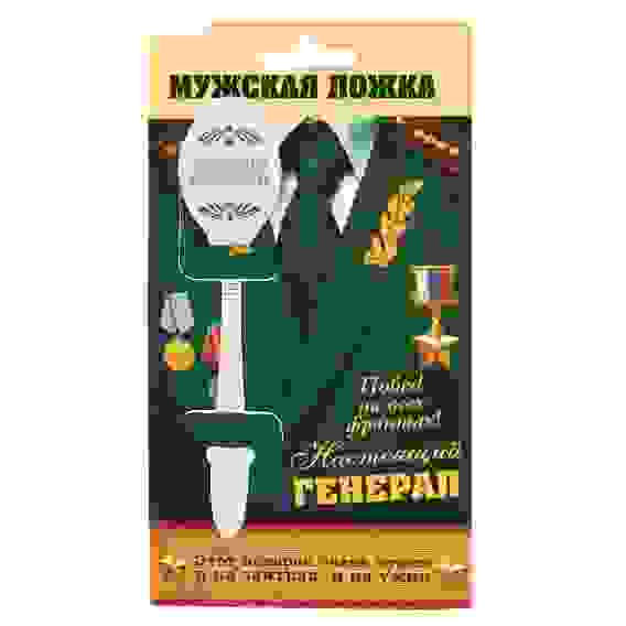 Ложка с гравировкой на открытке \"Настоящий генерал\", 3 х 13,6 см 1148567
