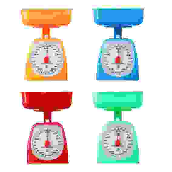 Весы кухонные механические с пластиковой чашей 800мл, макс.нагр.до 5кг,цвет в ассорт, арт.СХ-129