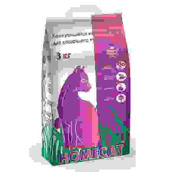 Наполнитель для кош.туалета комкующийся HOMECAT 3кг, арт.23976НС/ШК2562