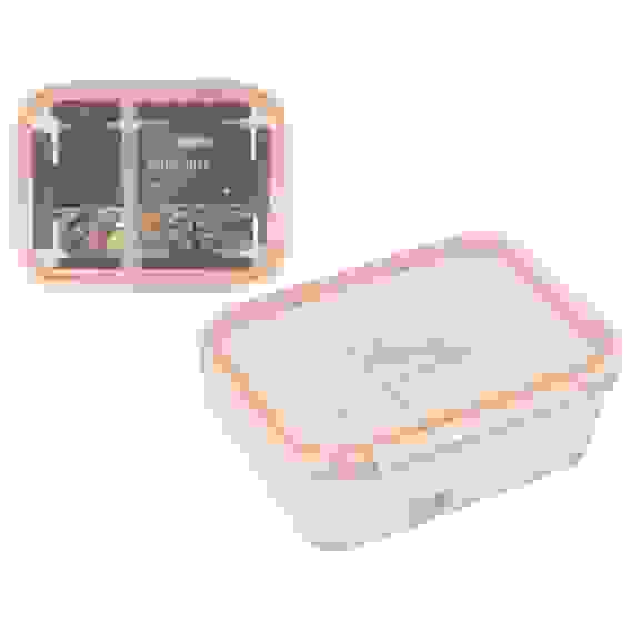 Контейнер GUSTO,1000 мл, 2 секции, из жаропроч. стекла с крышкой с защёлками, темп.режим -40 +300С