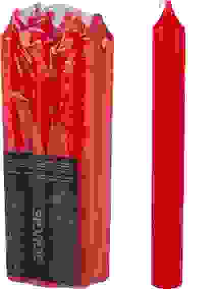 Свечи столовые Simple 6шт красные