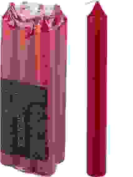 Свечи столовые Simple 6шт бордо