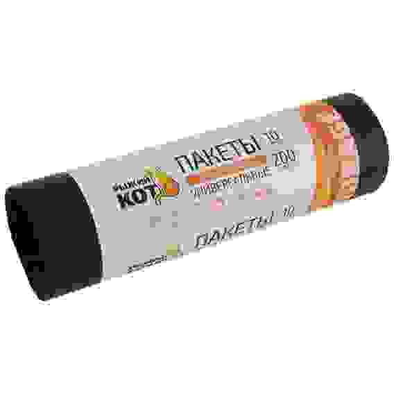 Мешки для мусора 200л (10шт./рул.) особо прочные, ПВД, черные, 30мкм
