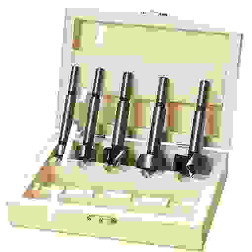 Набор сверл Форстнера по дер.10-15-20-25-35мм 5шт в дер. боксе.цилиндрич хвост