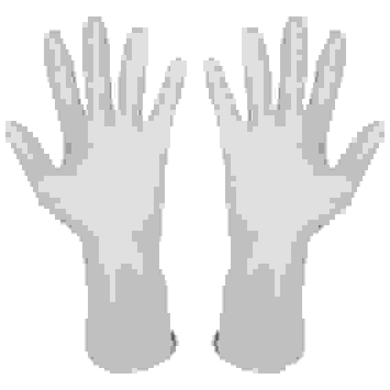 Перчатки латексные с хлопковым напылением, зеленые, размер S