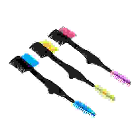 Щеточка для бровей двухсторонняя складная, пластик, ворс нейлон, 12,5см, 3 цвета ЮниLook