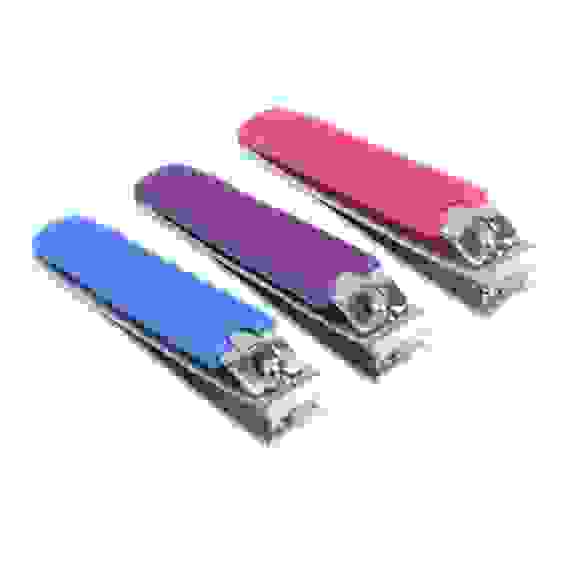 Книпсер для ногтей с силиконовой ручкой, длина лезвий 12мм, сталь, 8см, 3 цвета ЮниLook