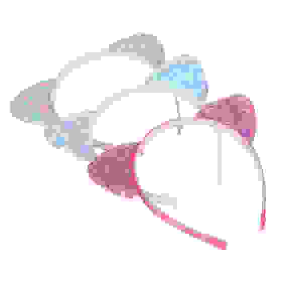 Акция! Ободок для волос с ушками, 1см, полистирол, полиэстер, 3 цвета BERIOTTI