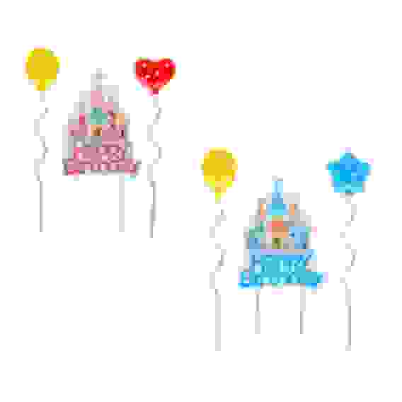 Акция! Набор свечей для торта, с тортом, 16 см, 2 цвета, парафин FNtastic