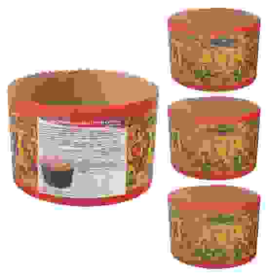 Набор бумажных форм для выпечки куличей &quot;Орнамент&quot; 13,5х9,5см, 3штуки