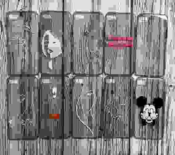 Чехол подходит для iPhone 7/8/SE(2020) TPU 1.0mm прозрачный с принтами