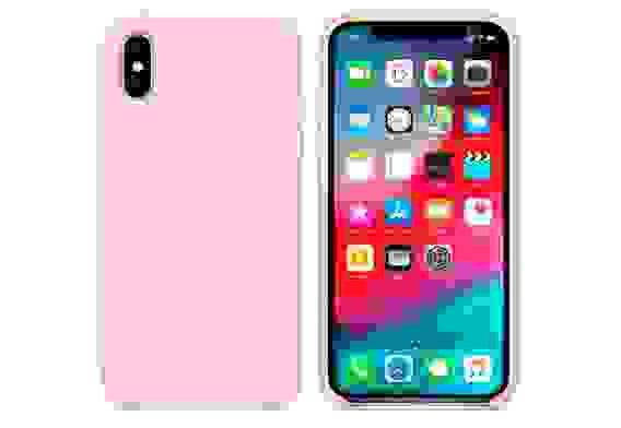 Чехол подходит для iPhone X Silicon Case Pink Sand