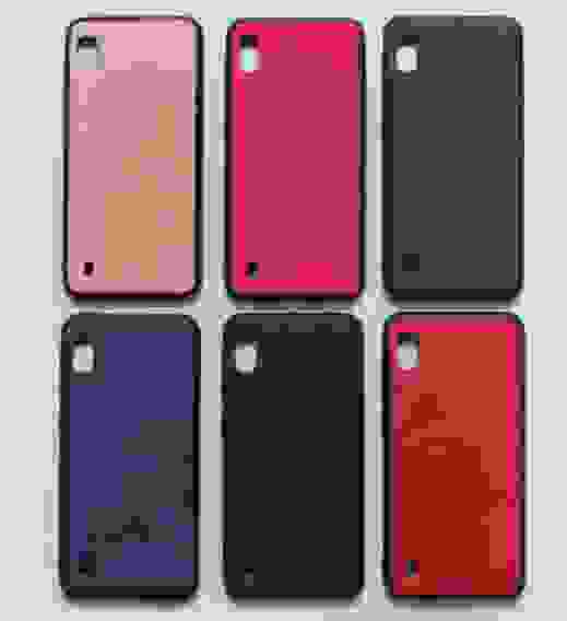 Чехол Samsung A10 гладкая кожа с магнитом