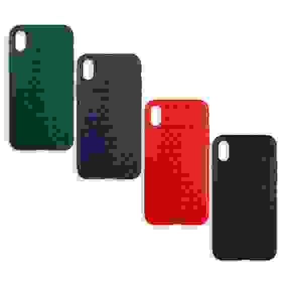 Чехол подходит для iPhone XR под кожу плетение