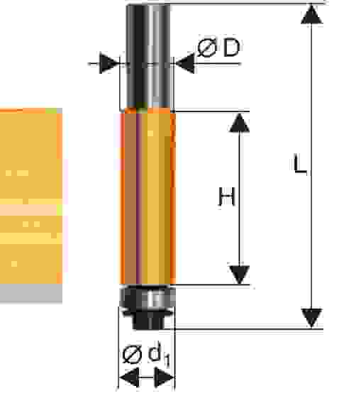 Фреза кромочная прямая Энкор 10525