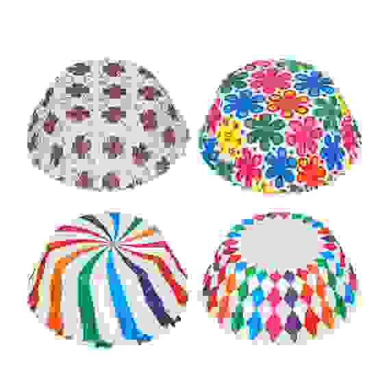 Формы 24шт для кексов, маффинов, бумажные, d5см, h3,2см, &quot;Цветы&quot; VETTA