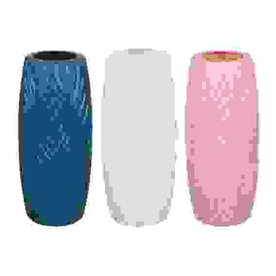 Ваза пластиковая с узорами, 23x10 см, 3 цвета