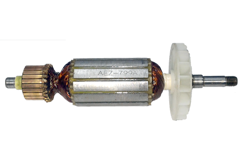 Якорь УШМ- 125/900 Интерскол новейшего образца без шпонки