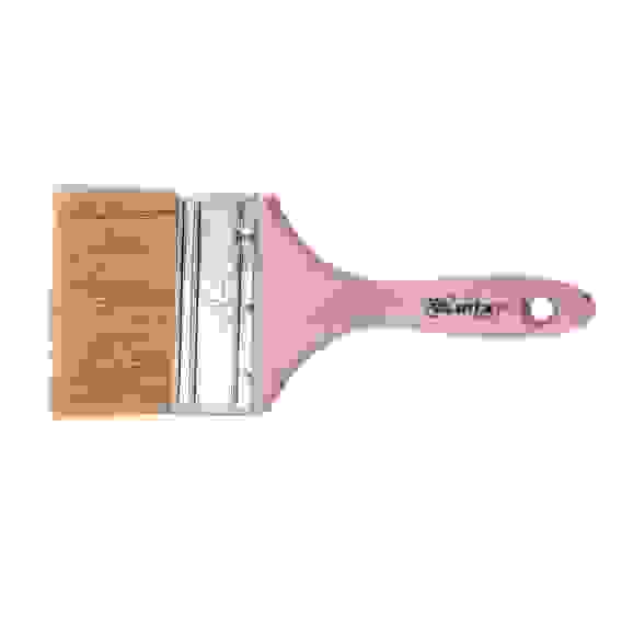 Кисть плоская 4"(100мм) нат.щетина, дер.ручка Евро //МТХ