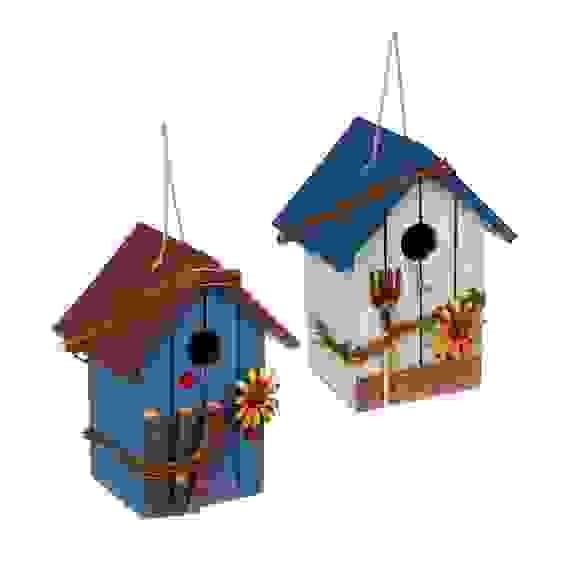 Скворечник для птиц 20x13x12см, дерево, металл, 2 вида INBLOOM