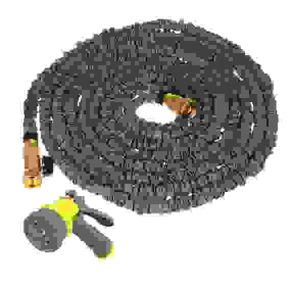 Шланг поливочный растягивающийся люкс 22м, с пистолетом-распылителем 8 режимов INBLOOM