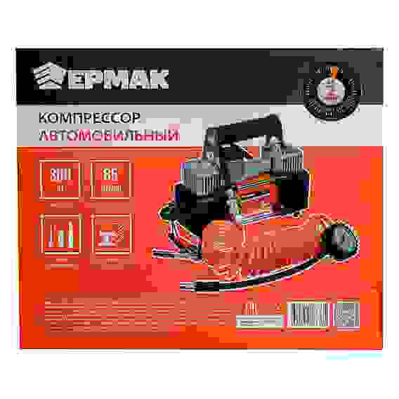 Компрессор автомоб, крокодилы к АКБ, 2-х поршн, шланг 5м, в сумке, 12V, 300W, 85л/м Ермак