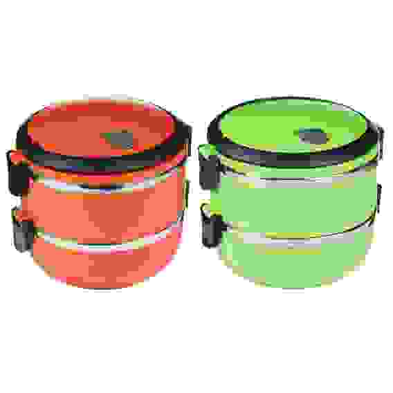Акция! Ланч-бокс 14см, 2 отделения, 1,4л, 2 цвета VETTA