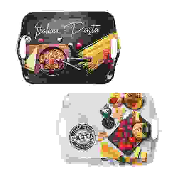 Поднос, пластик, 41х29,5х2см, 2 дизайна VETTA Паста