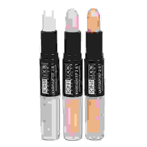 Хайлайтер 2 в 1 кремовый 4,4 гр и жидкий 2,8 мл, 3 тона, ТС-21 ЮниLook