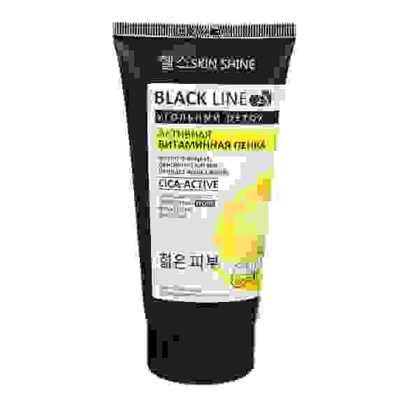Акция! Пенка для умывания SKIN SHINE с древ углем, центеллой азиатской, фруктовыми кислотами, 150мл