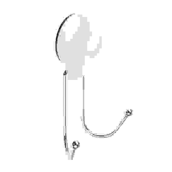 Крючок двойной, металл, хром +белый, вакуумное крепление VETTA