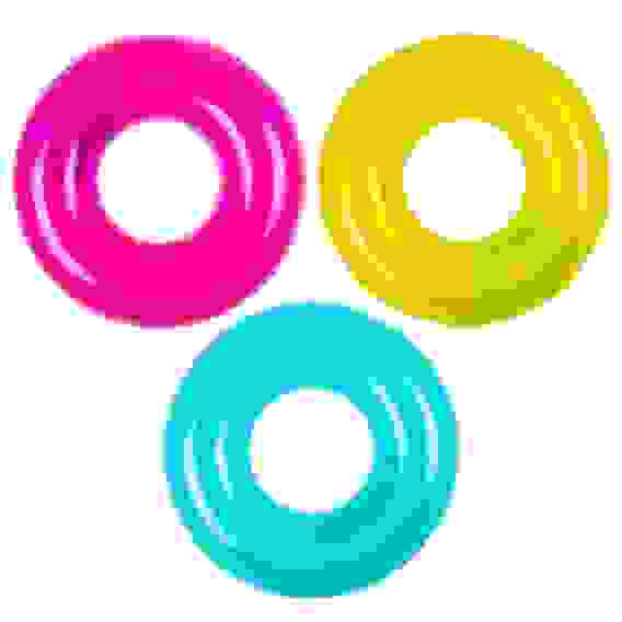 Круг надувной Прозрачный 76см, от 8 лет, 3 цвета 59260 INTEX