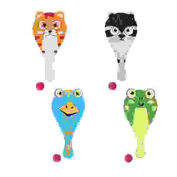 Ракетка с мячом на резинке 25.5х12х0.2см, дерево SILAPRO