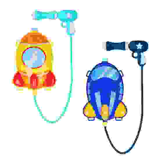 Водный пистолет-рюкзак Ракета, 2л, пистолет 23х13, рюкзак 27х20см, PP, 2 вида SILAPRO