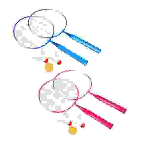 Набор бадминтона для детей (ракетка-2шт, волан-2шт, мяч-1шт), пластик, 2 цвета SILAPRO