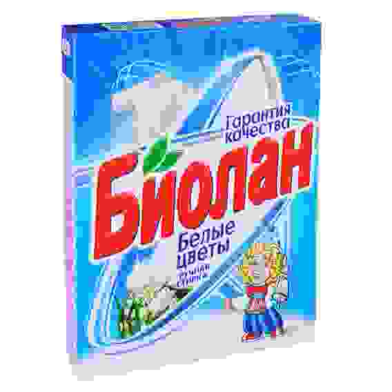 Стиральный порошок Биолан Белые цветы ручная стирка к/у 350 г 715-4/750-4