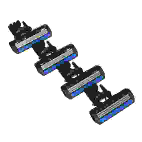 Кассеты сменные для бритвенного станка с тройным лезвием 4шт, силикон, пластик