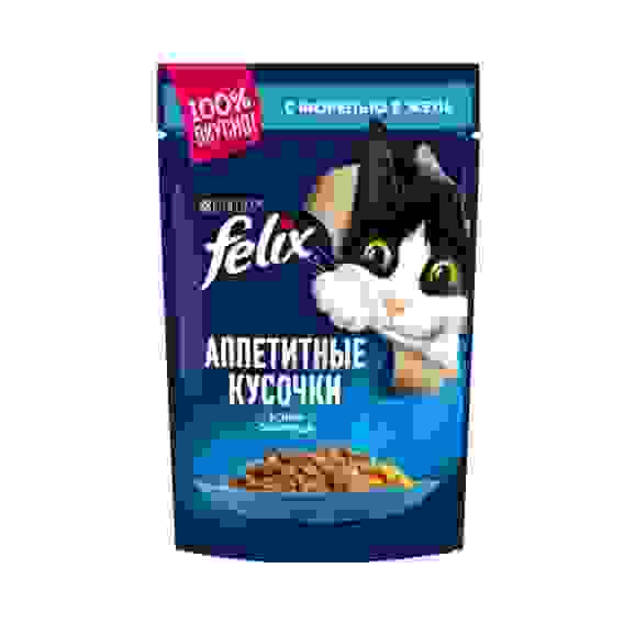 Влажный корм FELIX AGAIL для кошек, форель в желе, пауч, 85 г 1453918