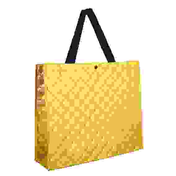 Сумка хозяйственная трехслойная, полиэстер, 34х40х12,5см, золотая VETTA