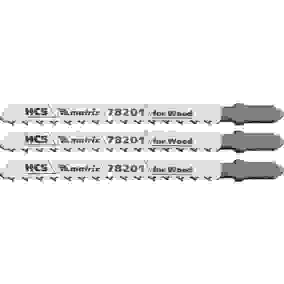 Полотна для эл.лобзика по дер. 3шт 75х2,5мм HСS