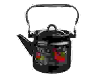 Чайник 2,0л эм черный с рис [РЯБИНА]