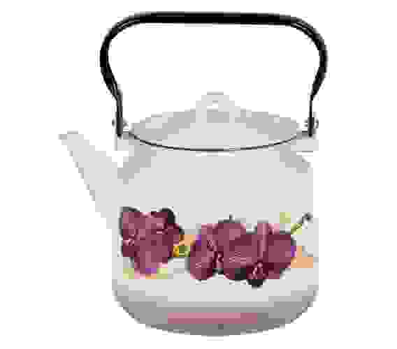 Чайник 3,5л эм белый с рис [ОРХИДЕЯ]