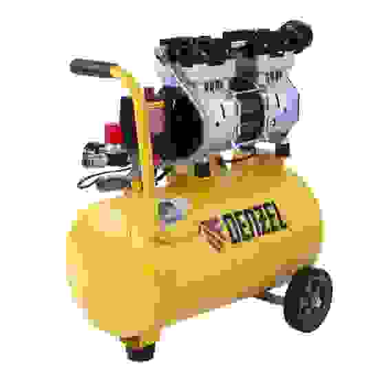 Компрессор Denzel DLS950/24 малошумный прям привод 950Вт, 24л, 165л/мин безмасляный