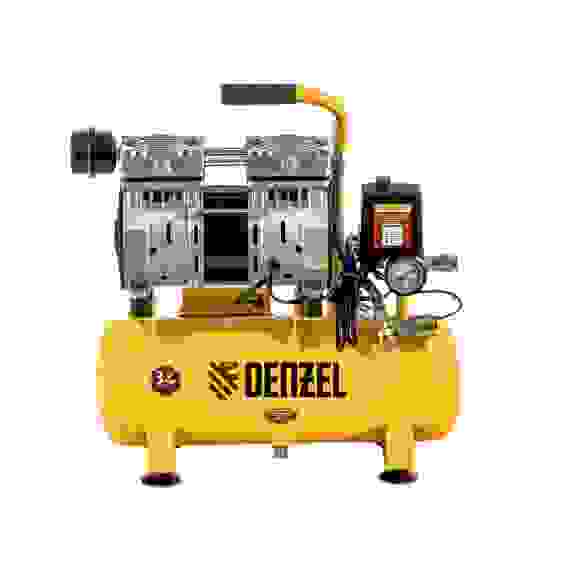 Компрессор Denzel DLS650/10 малошумный прям привод 650Вт, 10л, 120л/мин безмасляный