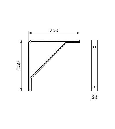 Кронштейн LOFT 250 мод.16 (черный)