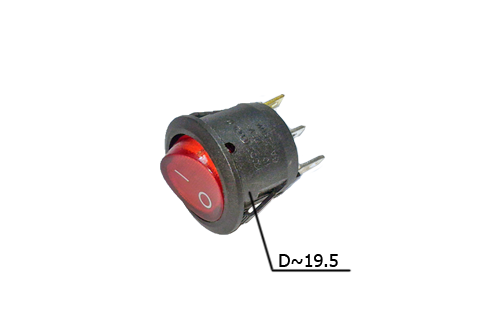 Выключатель 2 положения с красной лампой №223(5)