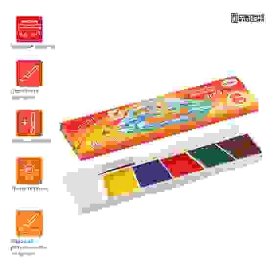 Акварель Гамма &quot;Мультики&quot;, медовая, 06 цветов, с кистью, картон. упаковка