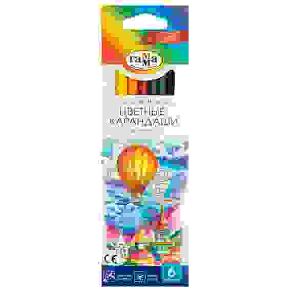 Карандаши цветные Гамма &quot;Классические&quot;, 06цв., заточен., картон. упаковка, европодвес
