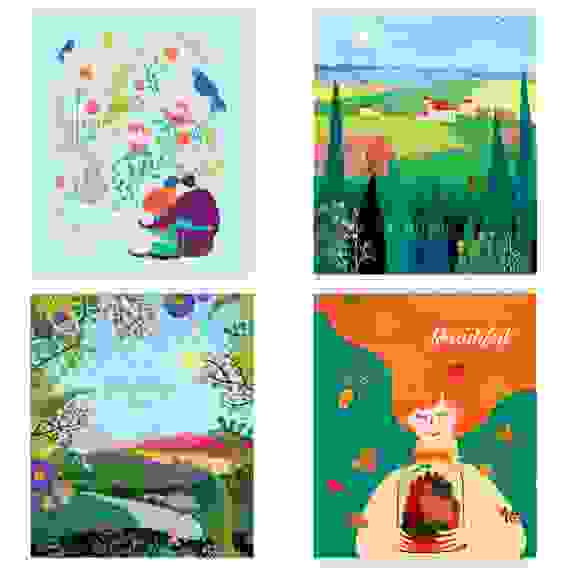 Тетрадь 60л., А5, клетка Greenwich Line &quot;Beautiful valley&quot;, &quot;софт-тач&quot;, фактурное тиснение, конгрев,