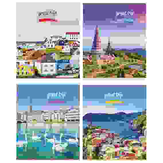 Тетрадь 48л., А5, клетка ArtSpace \"Путешествия. Great trip\", суперэконом